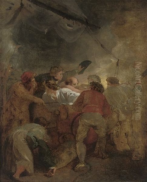 Sailors On The Gun Deck Oil Painting by Thomas Stothard