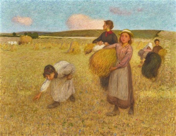 Harvesters Oil Painting by Edward Stott