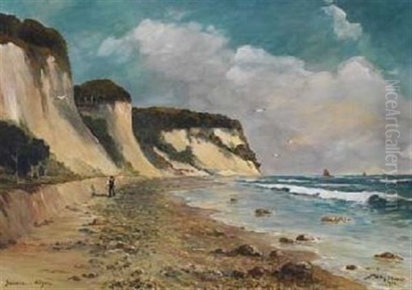 Steilkuste Bei Sassnitz Auf Rugen Oil Painting by Willy Stoewer