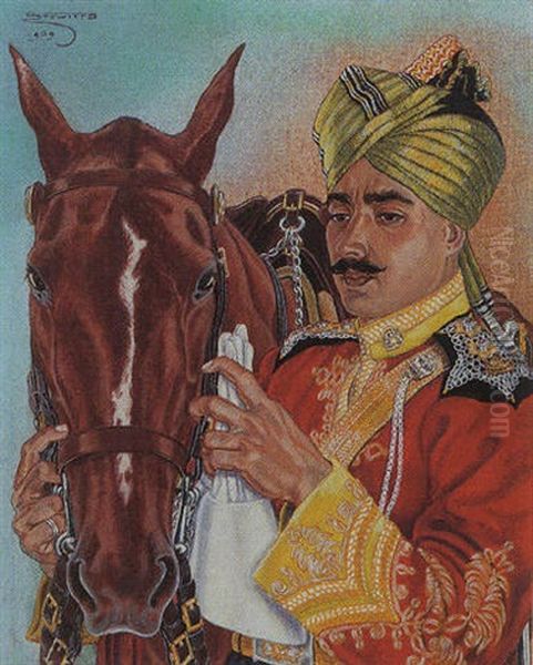 Ammedyar Khan, Rampur Lancers by Hubert Stowitts