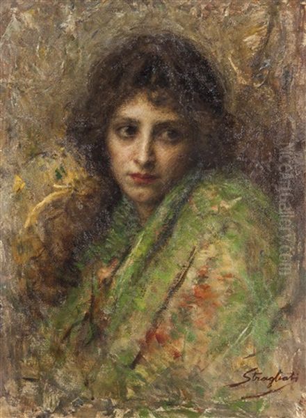 Figura Femminile Oil Painting by Carlo Stragliati