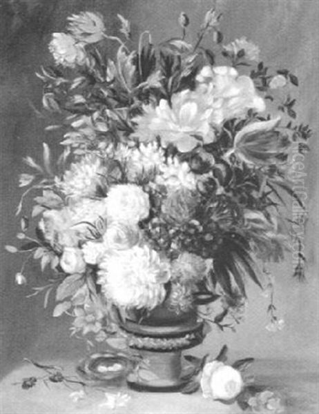 Blumen In Einer Vase Oil Painting by Arthur Strasser