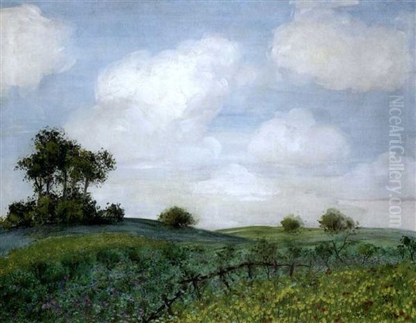 Fruhlingslandschaft Oil Painting by Carl Strathmann