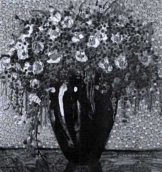 Vase Mit Blumen Oil Painting by Carl Strathmann