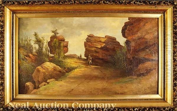 Canyon Trail Oil Painting by Meyer Straus