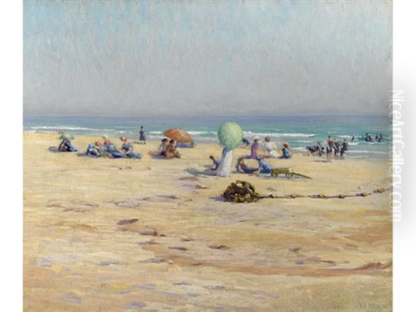 A Day At The Beach Oil Painting by Harold Arthur Streater