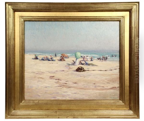 California Beach Oil Painting by Harold Streator