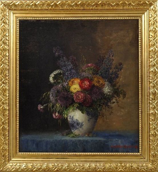 Blumenstillleben Oil Painting by Max Theodor Streckenbach