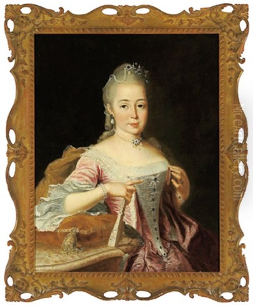 Bildnis Einer Hessen-darmstadtischen Prinzessin Oil Painting by Johann Ludwig Strecker