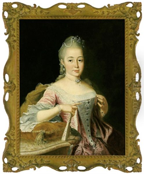 Bildnis Einer Hessisch-darmstadtischen Prinzessin Oil Painting by Johann Ludwig Strecker