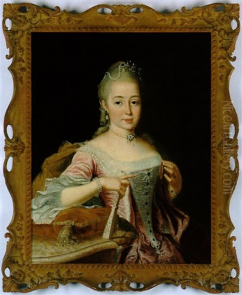 Bildnis Einer Hessisch-darmstadtischen Prinzessin Oil Painting by Johann Ludwig Strecker