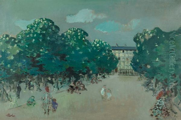 Jardin Du Luxembourg Oil Painting by Paul Strecker