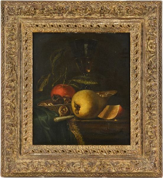 Nature Morte Aux Fruits Et Verre De Vin Oil Painting by Juriaen van Streeck