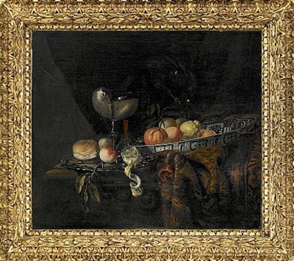 Stilleben Med Apelsiner, Persikor Och Citron Oil Painting by Juriaen van Streeck