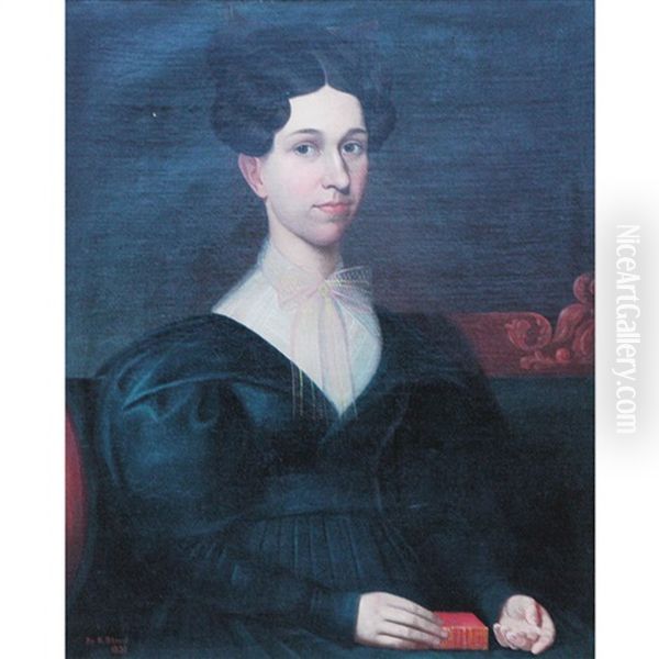 Portrait Of A Lady With A Hymn Book Oil Painting by Robert Street