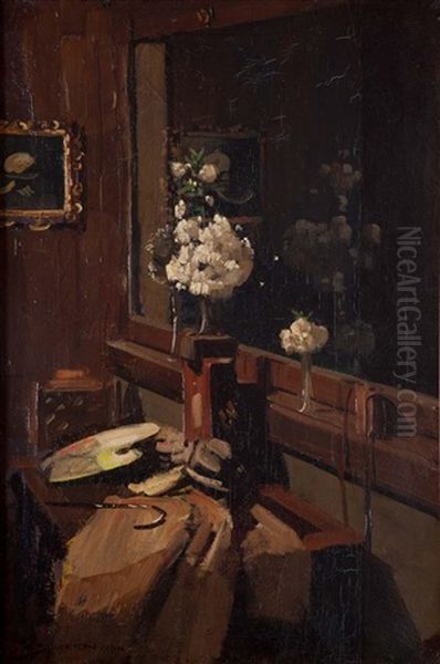 Interior At Olinda Oil Painting by Arthur Streeton