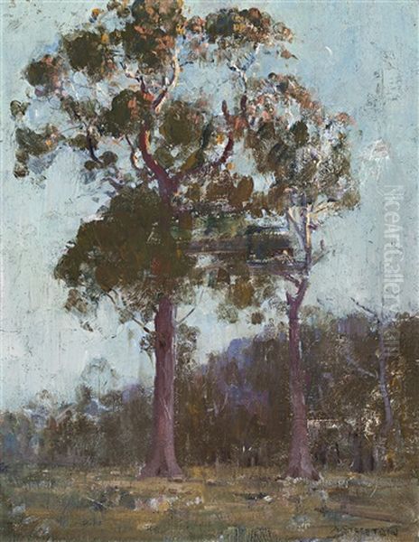 Evening Oil Painting by Arthur Streeton