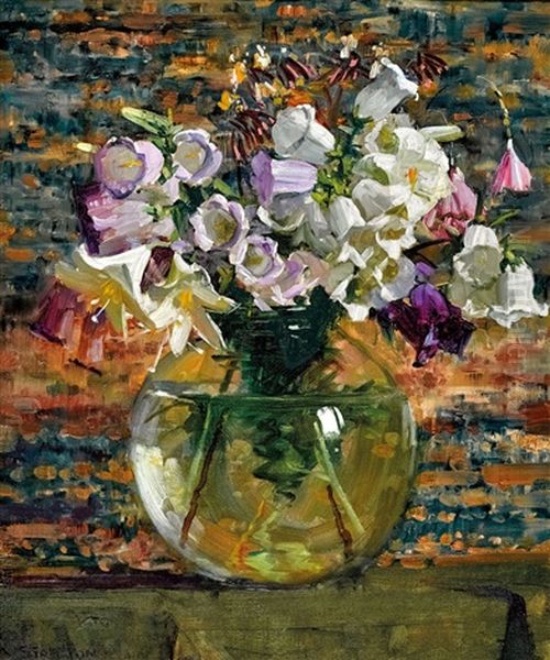 Lilies And Bells Oil Painting by Arthur Streeton