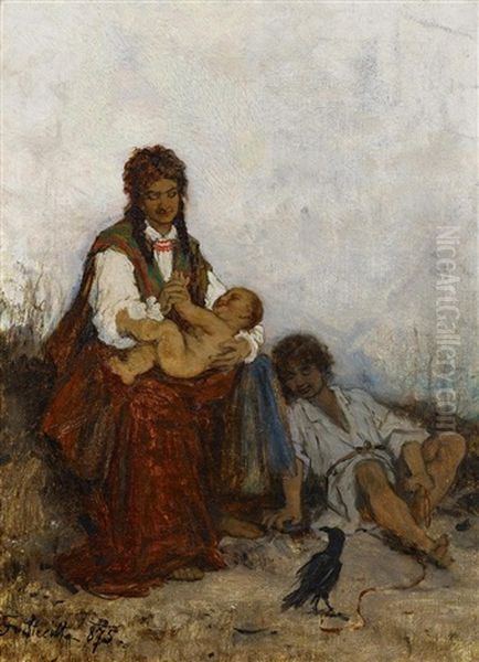 Rast Auf Dem Felde Oil Painting by Franciszek Streitt