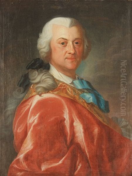 Carl Carleson (1703-1761) Oil Painting by Johann Joachim Streng