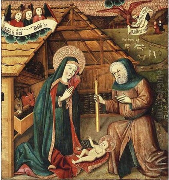 The Nativity Oil Painting by Hans Strigel