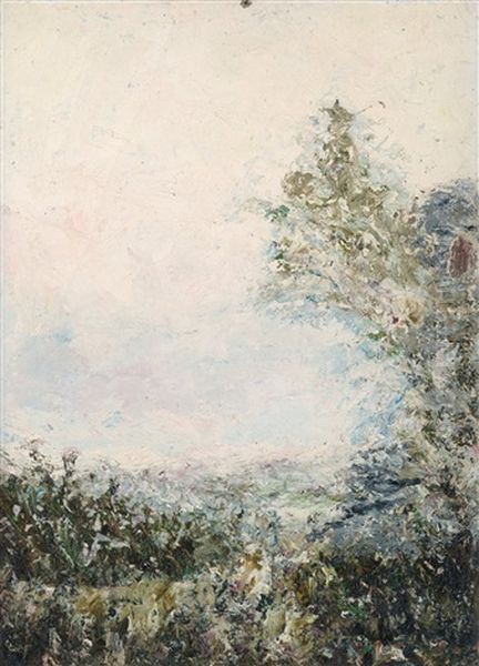 Fantasy Landscape Oil Painting by August Strindberg