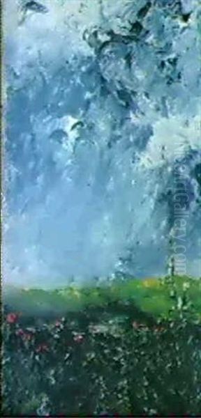 Blomman Pa Heden Oil Painting by August Strindberg