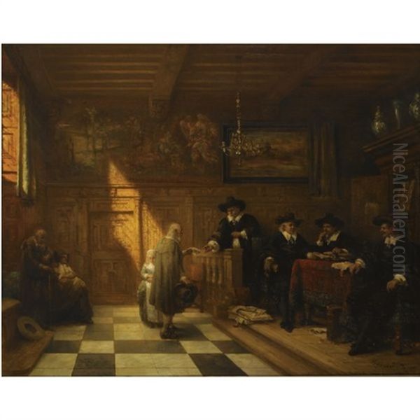 The Petition Oil Painting by Johannes Antoine Balthasar Stroebel