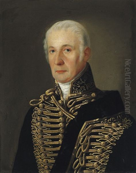 Portrat Josephus Nobiles De Syperak Oil Painting by Mihael Stroj