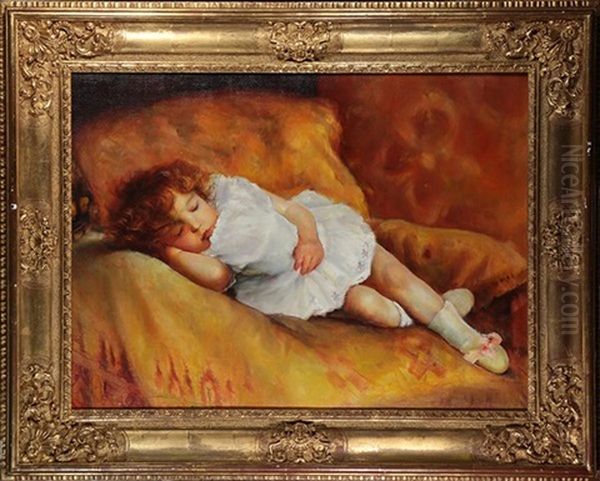 Young Child Sleeping Oil Painting by Elizabeth Strong