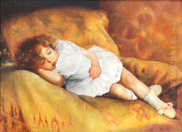 Young Child Sleeping Oil Painting by Elizabeth Strong