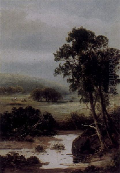 On The Strawberry Creek Oil Painting by Joseph (Joe) D. Strong