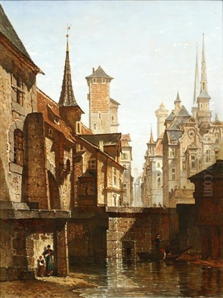 Continental Spires Oil Painting by Francois Stroobant