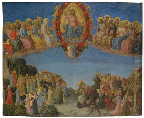 The Last Judgement Oil Painting by Zanobi Di Benedetto Strozzi