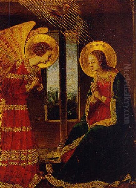 The Annunciation Oil Painting by Zanobi Di Benedetto Strozzi