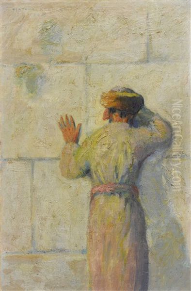 At The Kotel Oil Painting by Hermann Struck