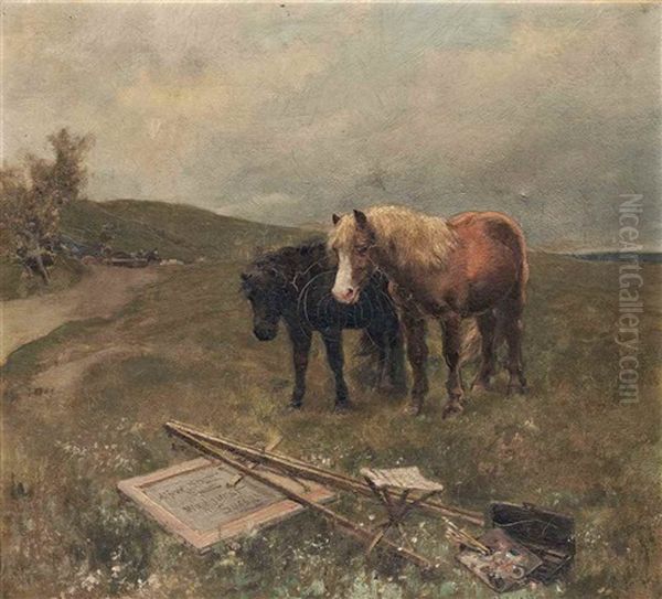 The State Of Art In The Country Oil Painting by Alfred William Strutt