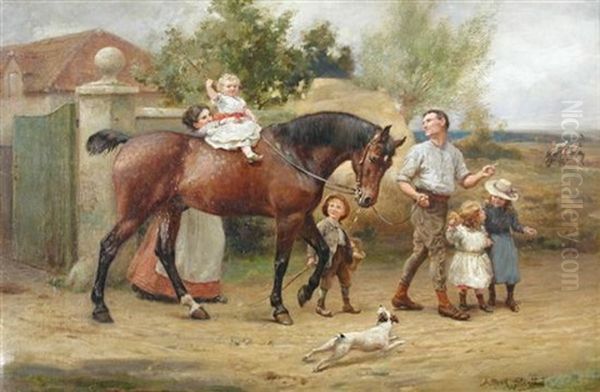 The Family Outing Oil Painting by Alfred William Strutt