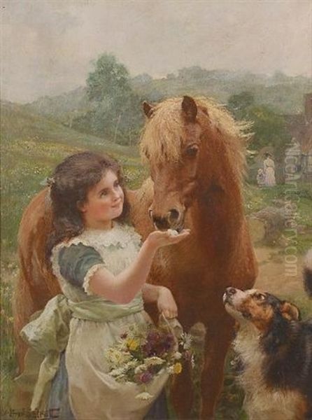 A Sweet Tooth Oil Painting by Alfred William Strutt