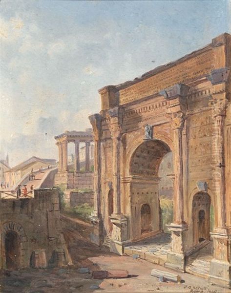 Arco Di Tito Oil Painting by Jacob George Strutt