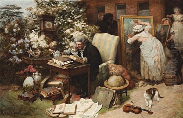 Spring Cleaning Oil Painting by William Strutt