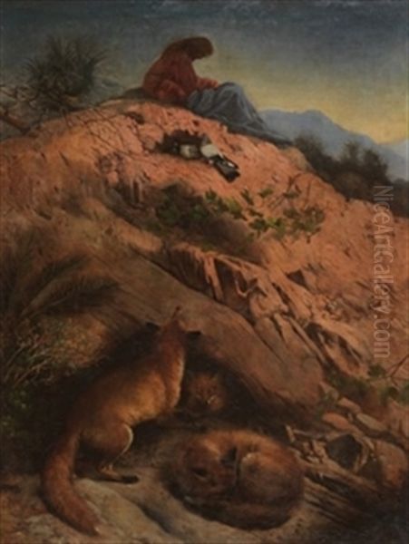 Meditacion De Cristo Oil Painting by William Strutt