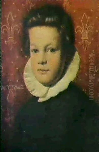 Portrait Of William Strutt As A Boy Oil Painting by William Thomas Strutt