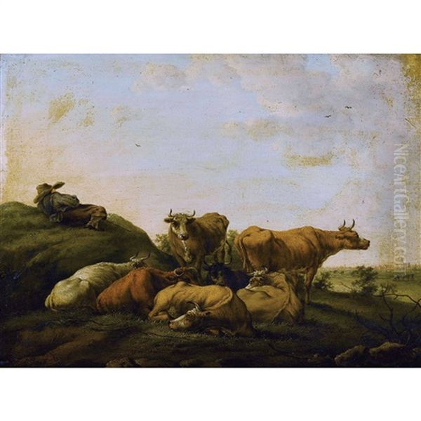 Pastorale Oil Painting by Jacob Van Stry