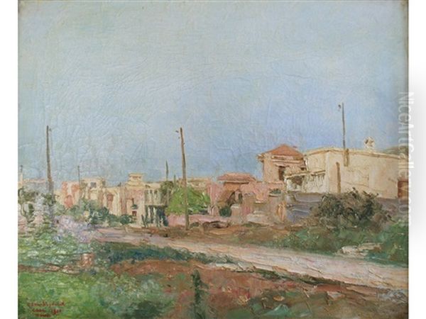 A Villa In The Mediterranean Oil Painting by Guillaume Van Strydonck