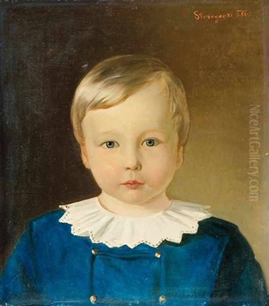 Boy's Portrait Oil Painting by Mikolaj Strzegocki