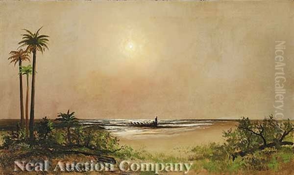 Florida Sunset Oil Painting by Alexander Charles Stuart