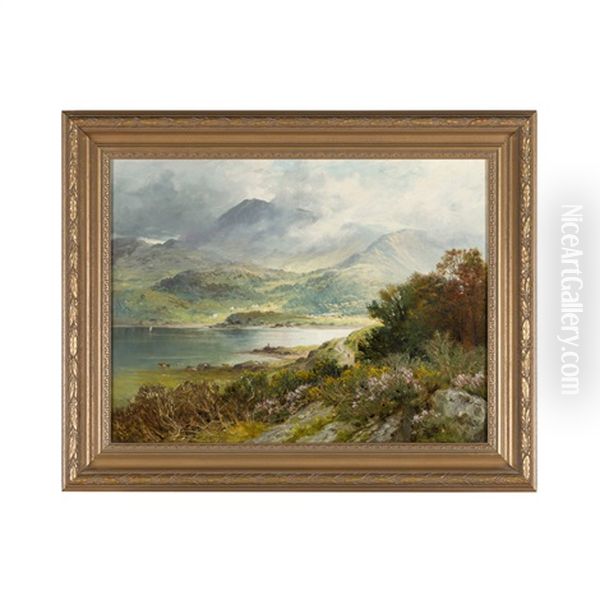 Mountain Landscape Oil Painting by Charles Stuart