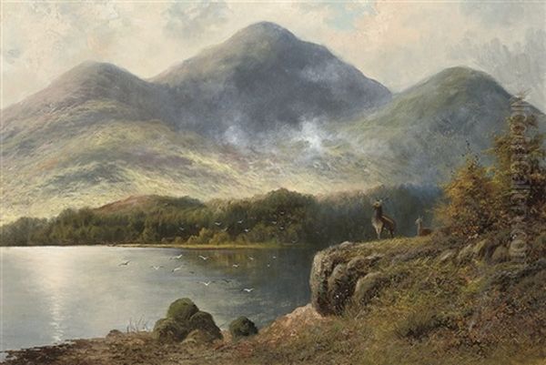 In The Midst Of The Highlands Oil Painting by Charles Stuart