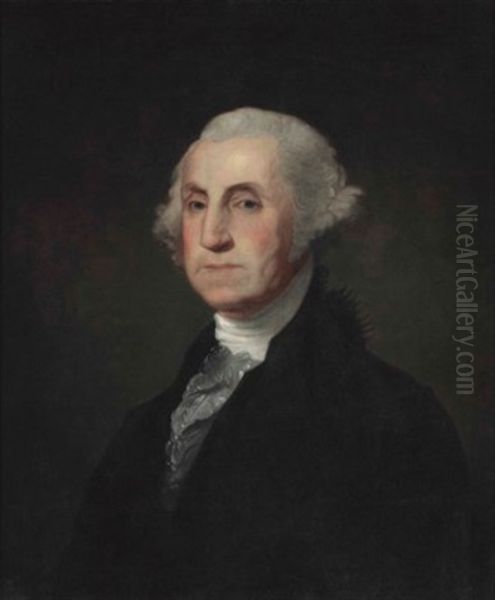 Portrait Of George Washington (athenaeum Type) Oil Painting by Gilbert Stuart